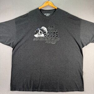 Vintage Big Dogs Mean Tee T-Shirt Mens 4XL Gray‎ Graphic Funny Dad 2006 Y2K